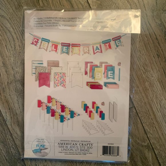 NWT WE R MEMORY KEEPERS FUSEables CELEBRATE BANNER KIT - Picture 4 of 4